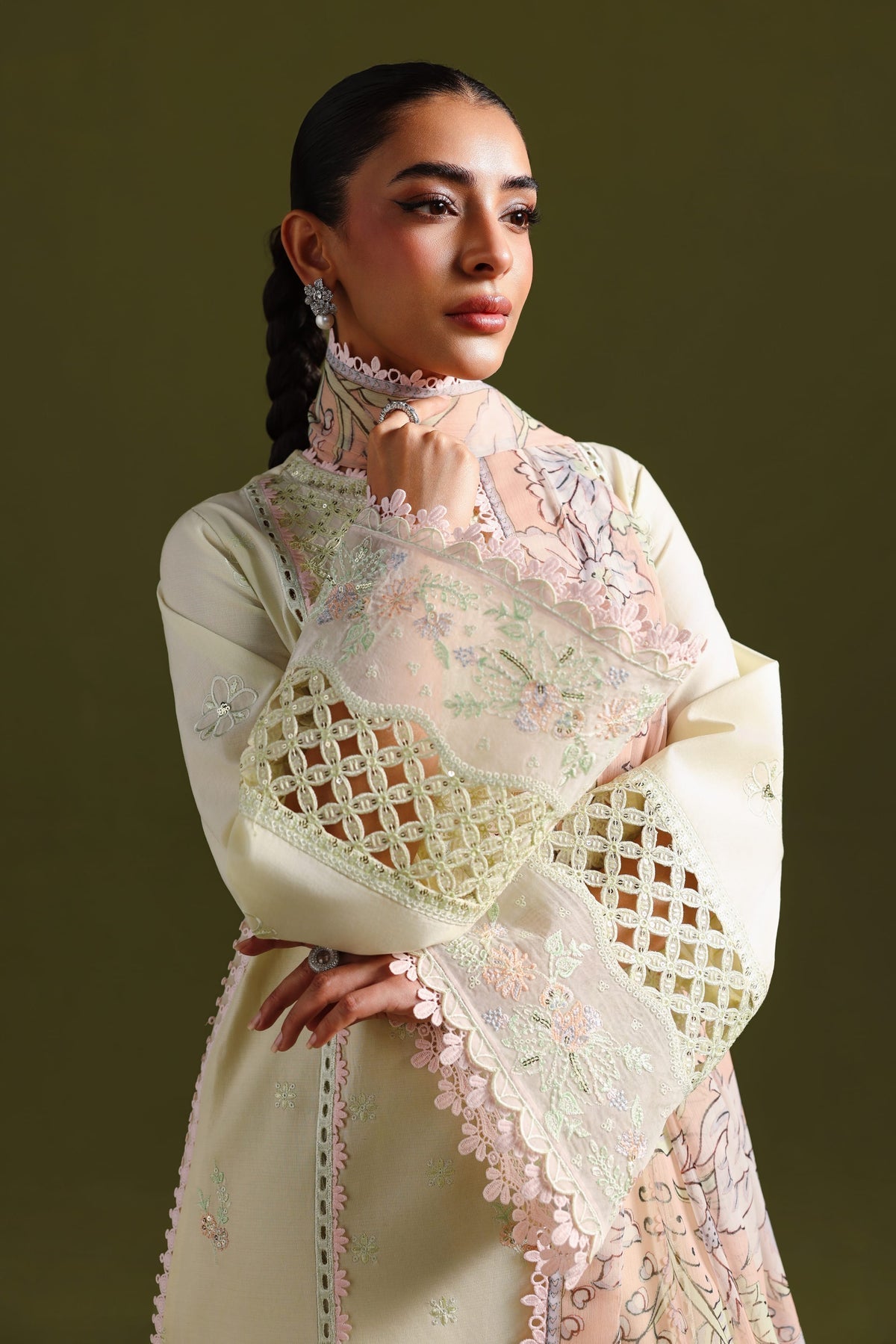 Akbar Aslam | Elan Luxury Lawn 26 | Nayara - Luxury Dress - available at Maria Faisal in UK and USA.
