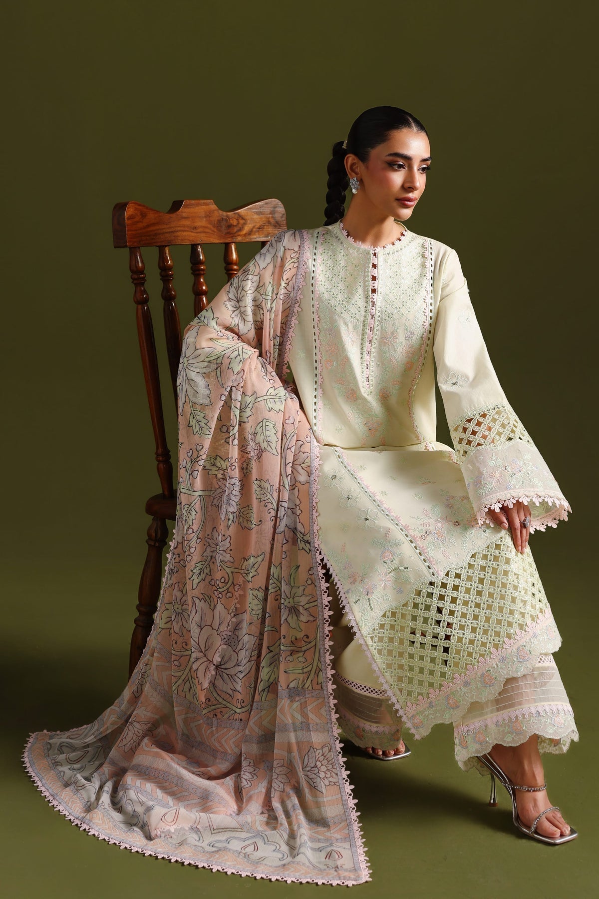 Akbar Aslam | Elan Luxury Lawn 26 | Nayara - Luxury Dress - available at Maria Faisal in UK and USA.