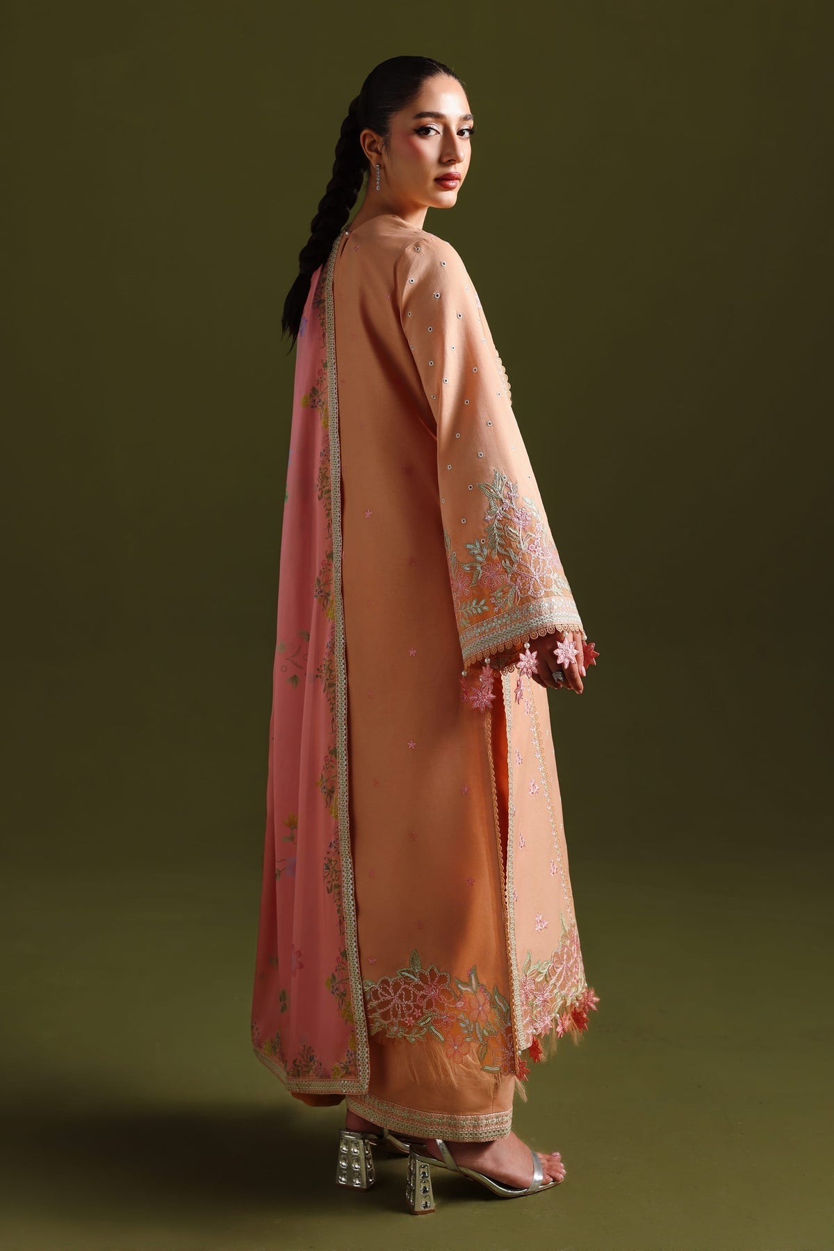Akbar Aslam | Elan Luxury Lawn 26 | Aaralyn - Luxury Dress - available at Maria Faisal in UK and USA.
