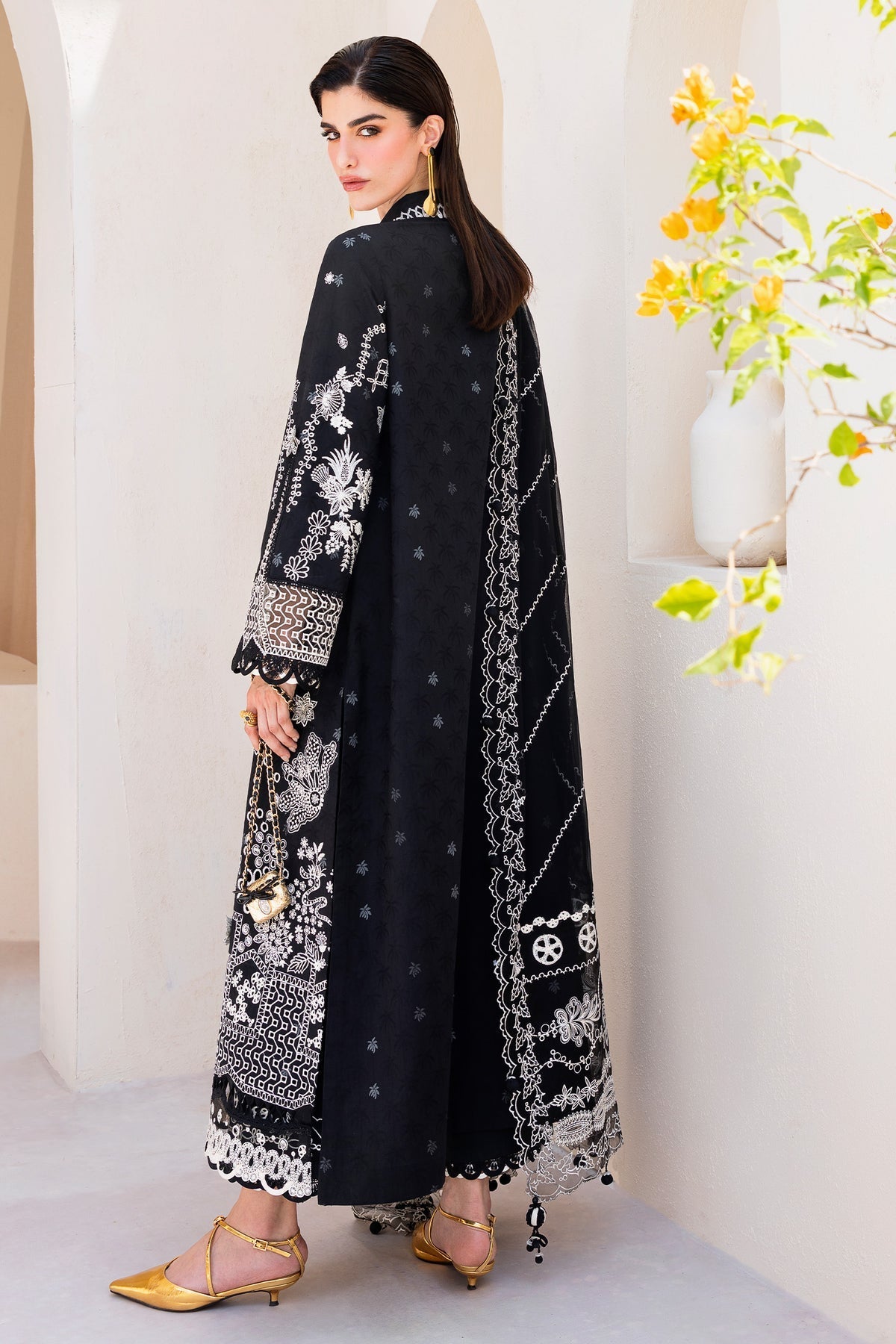 Qalamkar | Casual Pret 26 | PA-06 ECLIPSE - Dress - available at Maria Faisal in UK and USA.