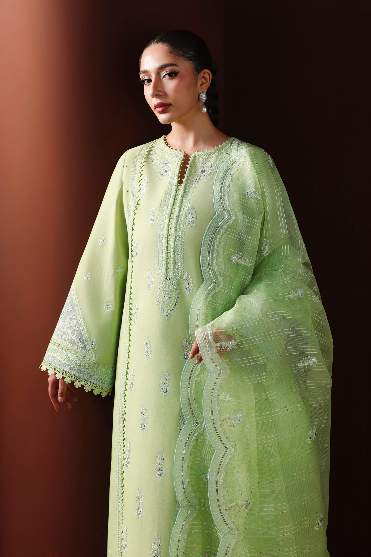 Akbar Aslam | Elan Luxury Lawn 26 | Nayeli - Luxury Dress - available at Maria Faisal in UK and USA.