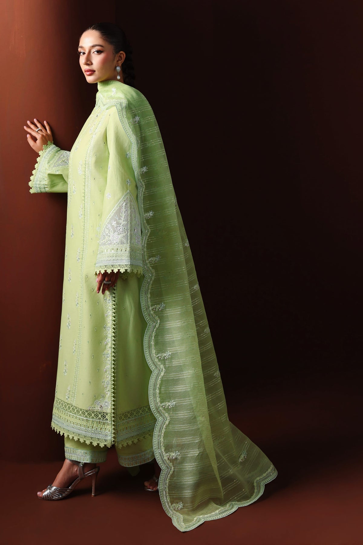 Akbar Aslam | Elan Luxury Lawn 26 | Nayeli - Luxury Dress - available at Maria Faisal in UK and USA.