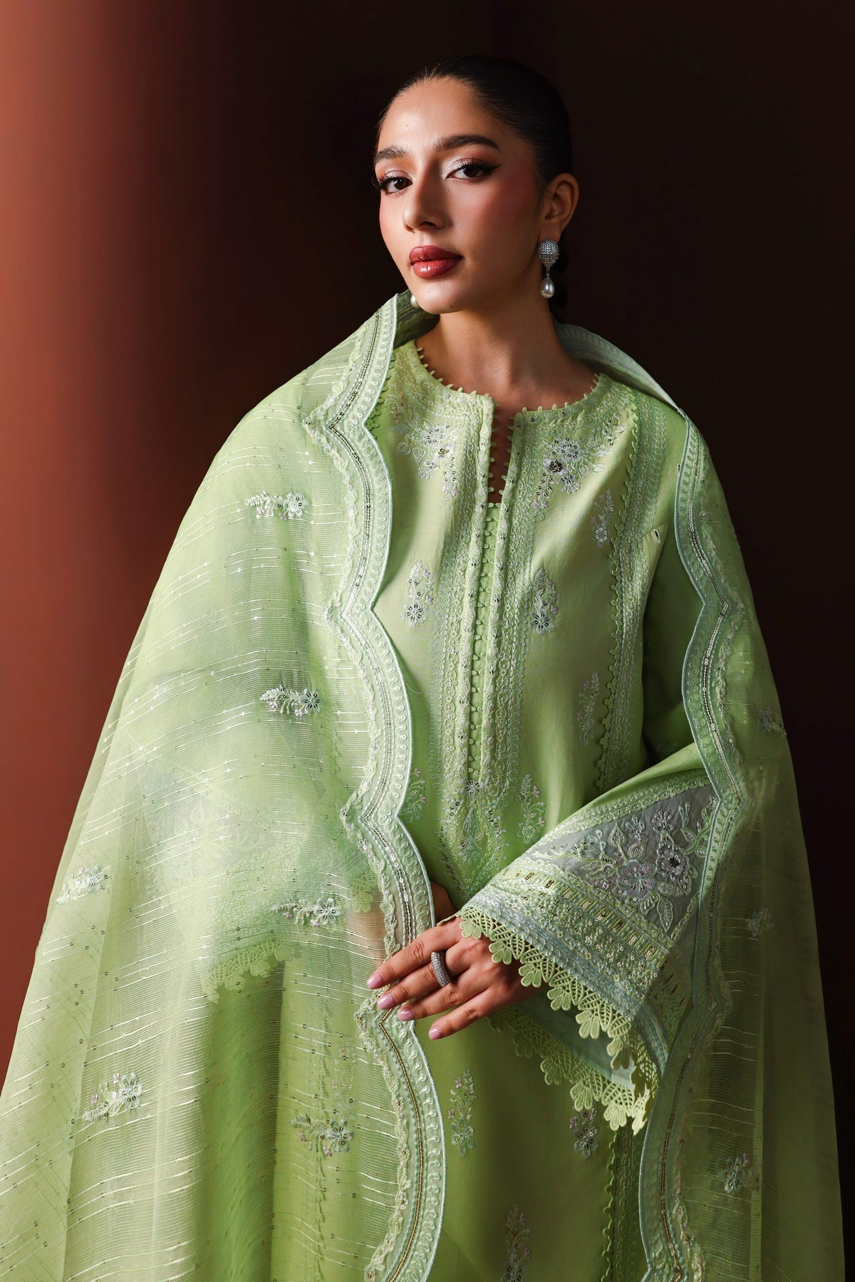 Akbar Aslam | Elan Luxury Lawn 26 | Nayeli - Luxury Dress - available at Maria Faisal in UK and USA.