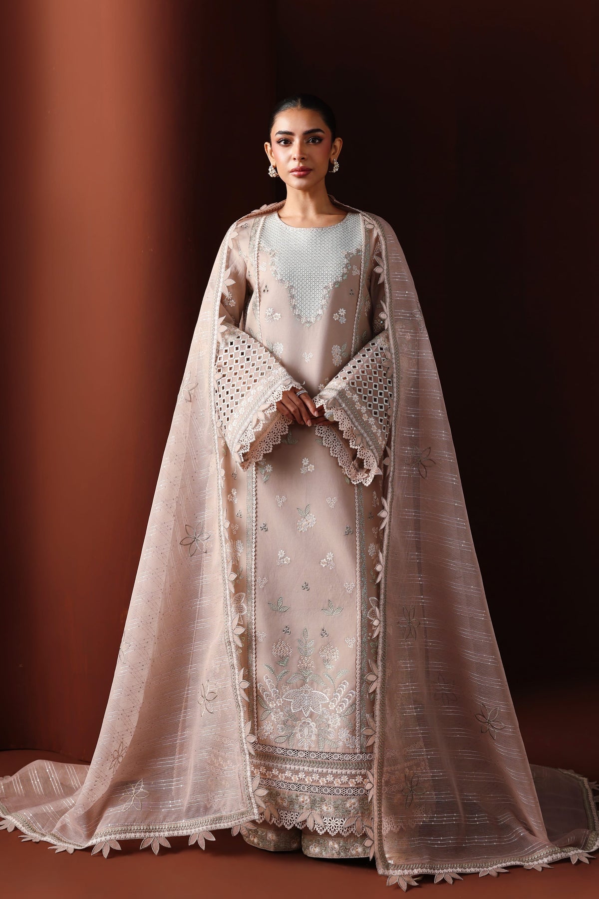Akbar Aslam | Elan Luxury Lawn 26 | Yasmina - Luxury Dress - available at Maria Faisal in UK and USA.