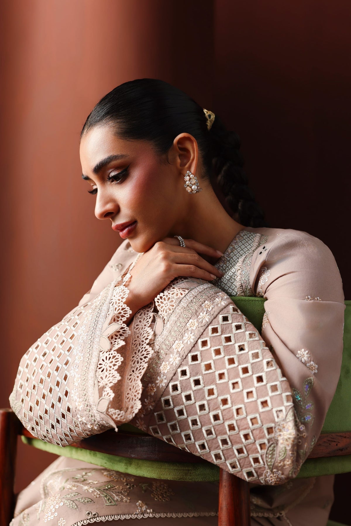 Akbar Aslam | Elan Luxury Lawn 26 | Yasmina - Luxury Dress - available at Maria Faisal in UK and USA.