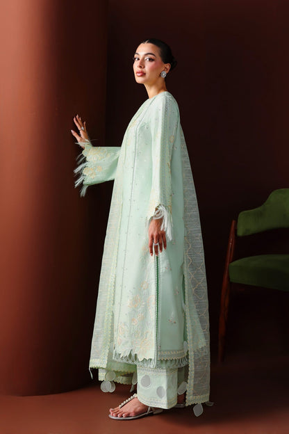 Akbar Aslam | Elan Luxury Lawn 26 | Qamari - Luxury Dress - available at Maria Faisal in UK and USA.