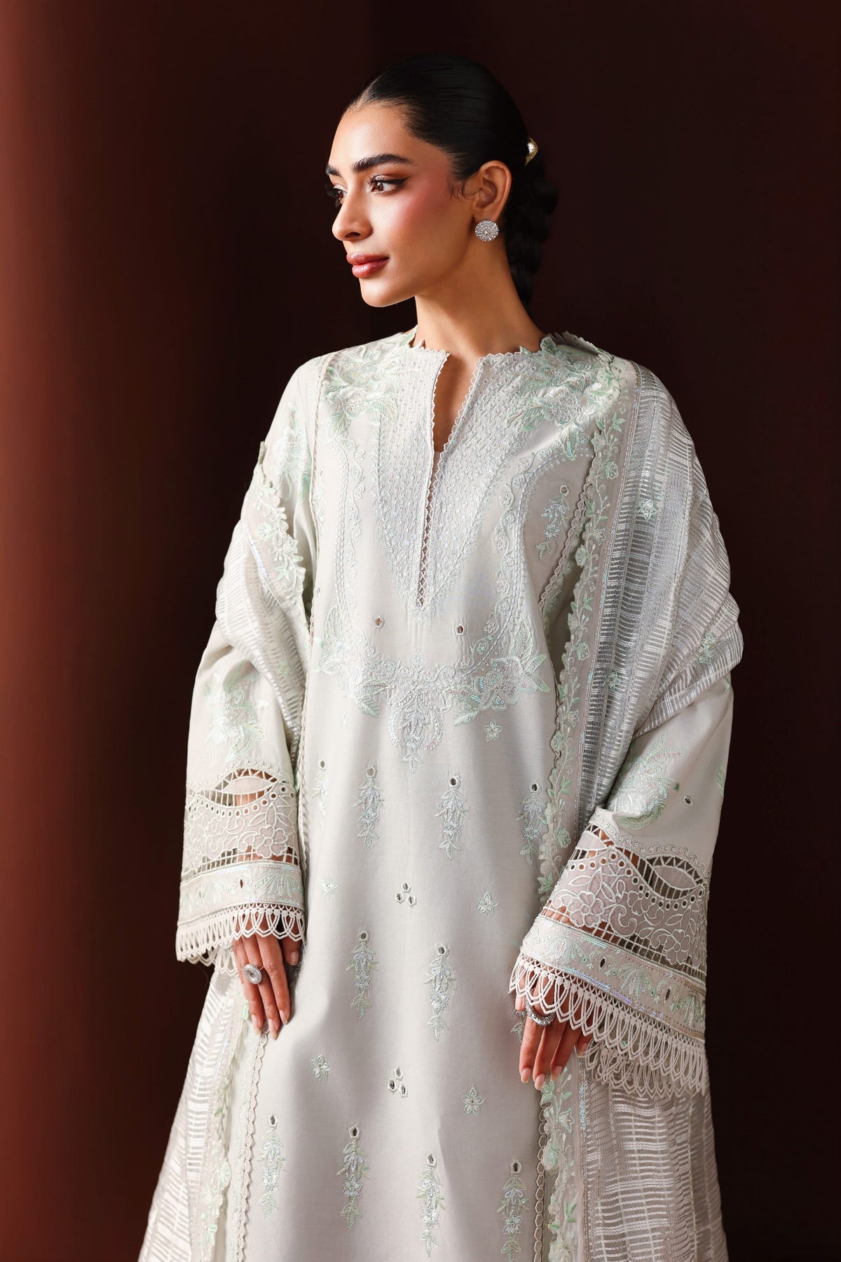 Akbar Aslam | Elan Luxury Lawn 26 | Rumana - Luxury Dress - available at Maria Faisal in UK and USA.