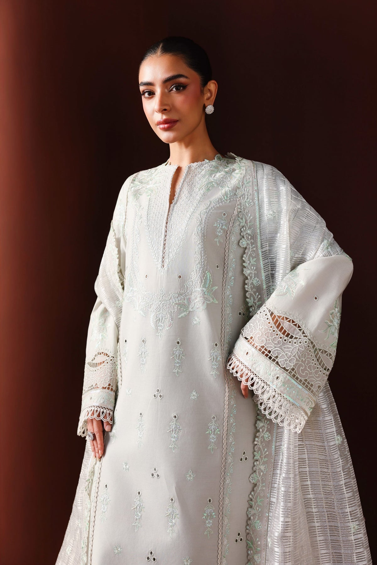 Akbar Aslam | Elan Luxury Lawn 26 | Rumana - Luxury Dress - available at Maria Faisal in UK and USA.