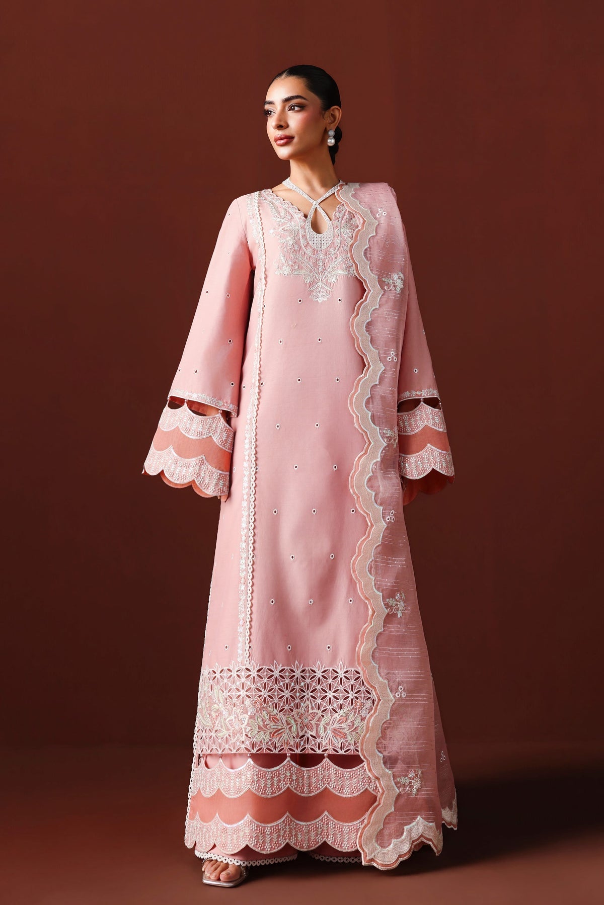 Akbar Aslam | Elan Luxury Lawn 26 | Mehrnaz - Luxury Dress - available at Maria Faisal in UK and USA.