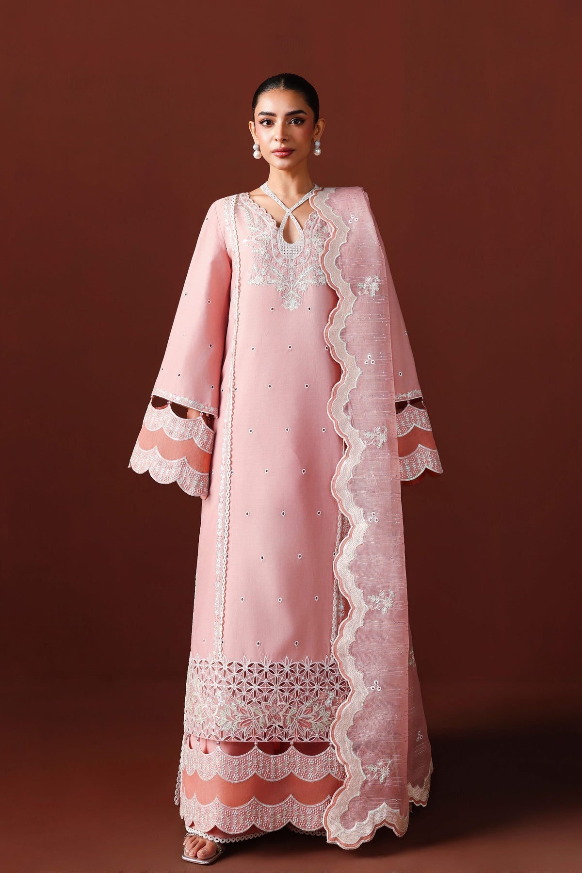 Akbar Aslam | Elan Luxury Lawn 26 | Mehrnaz - Luxury Dress - available at Maria Faisal in UK and USA.