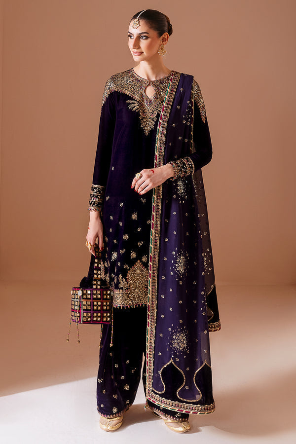 Jazmin | Chandni Velvet Formals 25 | Embroidered Velvet Formal CVF D-08 - Ladies Clothes - Maria Faisal