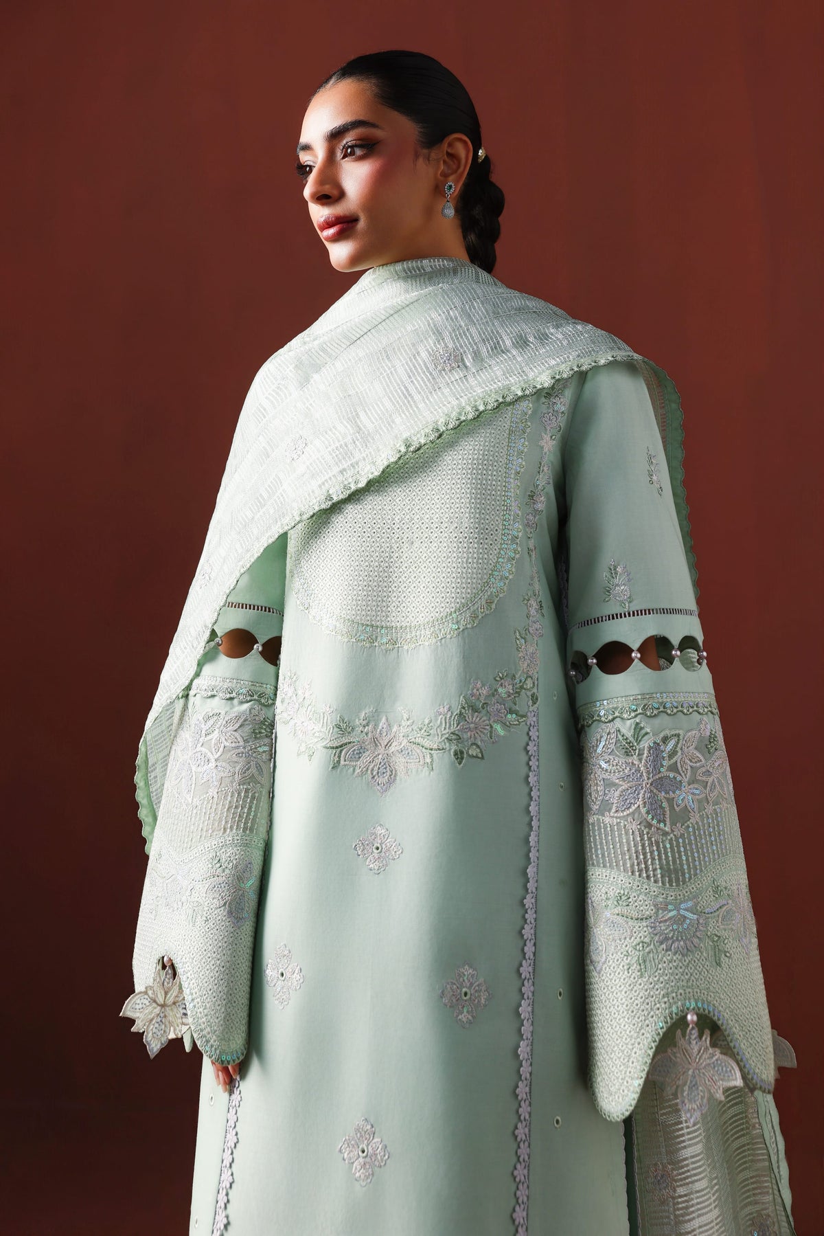 Akbar Aslam | Elan Luxury Lawn 26 | Zayna - Luxury Dress - available at Maria Faisal in UK and USA.