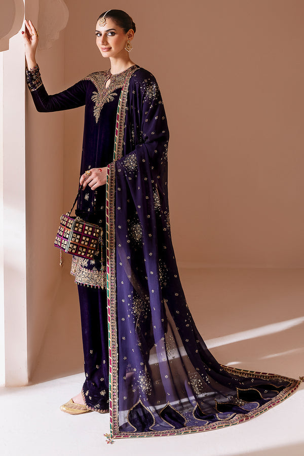 Jazmin | Chandni Velvet Formals 25 | Embroidered Velvet Formal CVF D-08 - Ladies Clothes - Maria Faisal