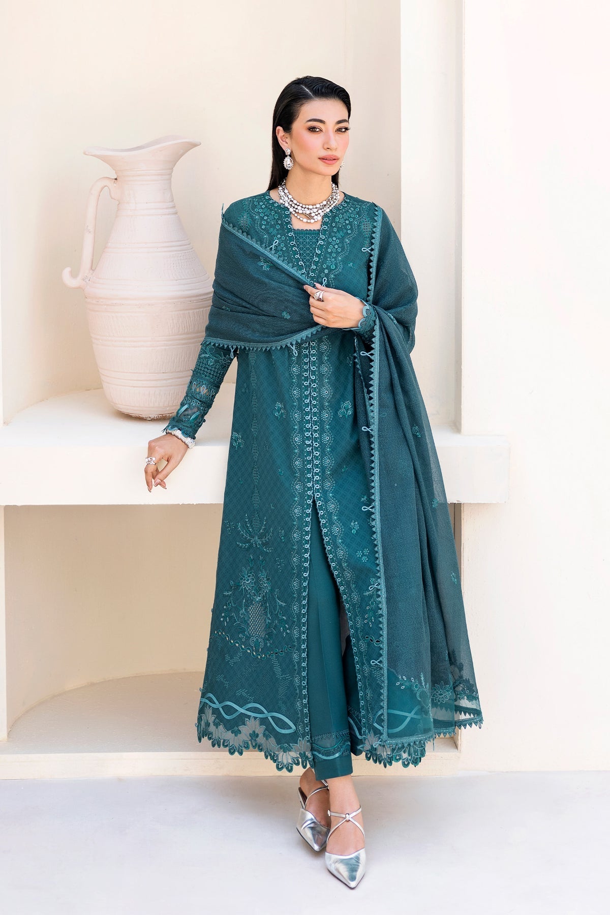 Qalamkar | Casual Pret 26 | PA-03 HARBOR - Dress - available at Maria Faisal in UK and USA.