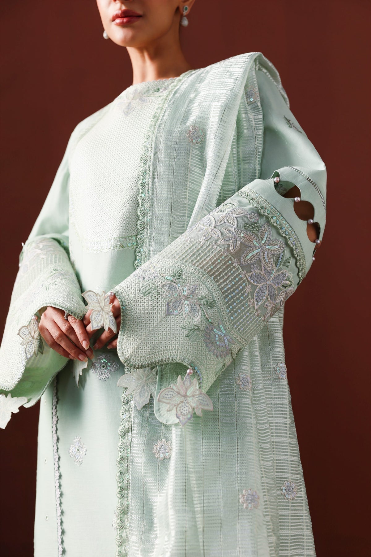 Akbar Aslam | Elan Luxury Lawn 26 | Zayna - Luxury Dress - available at Maria Faisal in UK and USA.
