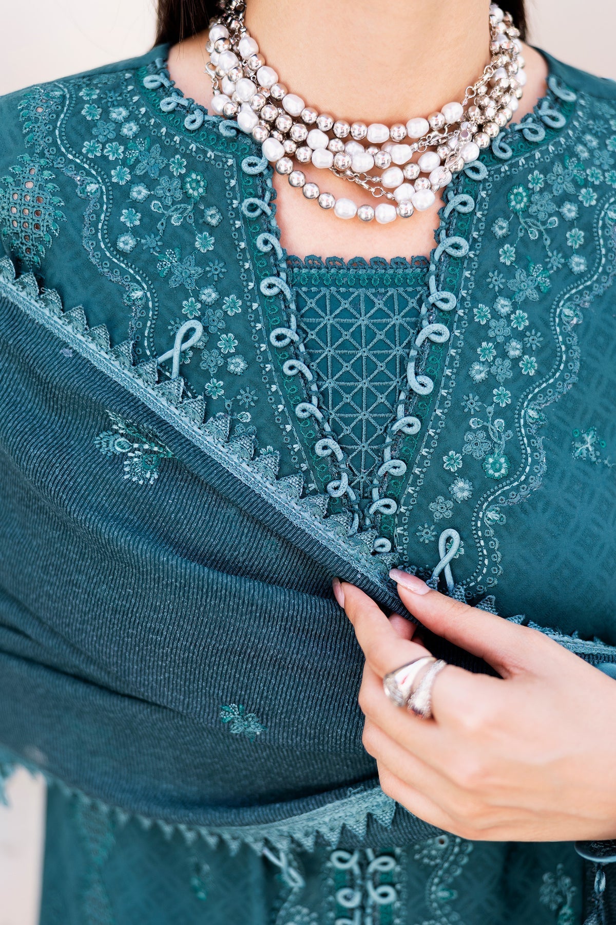 Qalamkar | Casual Pret 26 | PA-03 HARBOR - Dress - available at Maria Faisal in UK and USA.