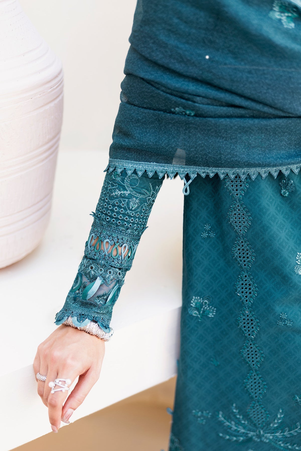 Qalamkar | Casual Pret 26 | PA-03 HARBOR - Dress - available at Maria Faisal in UK and USA.