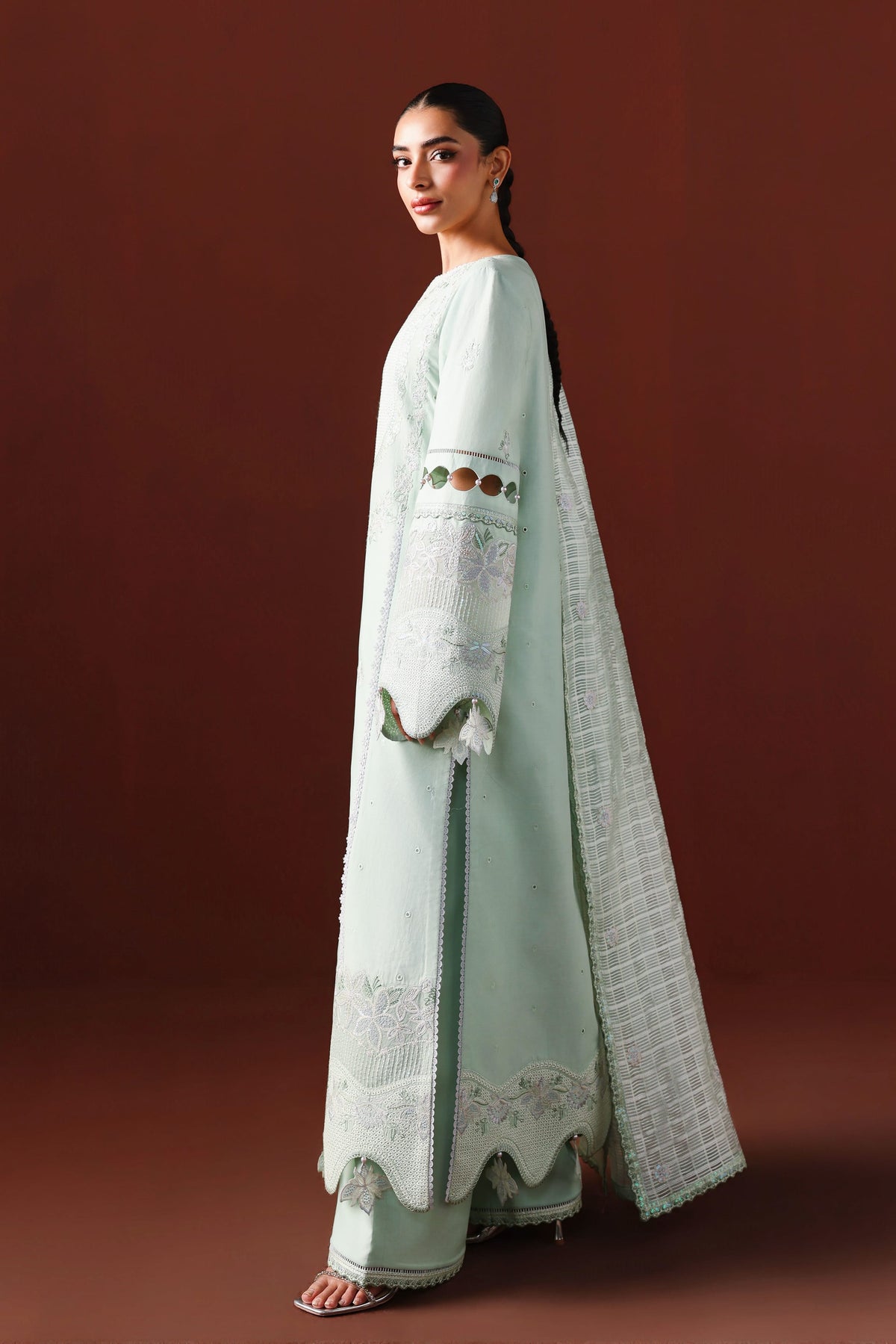 Akbar Aslam | Elan Luxury Lawn 26 | Zayna - Luxury Dress - available at Maria Faisal in UK and USA.