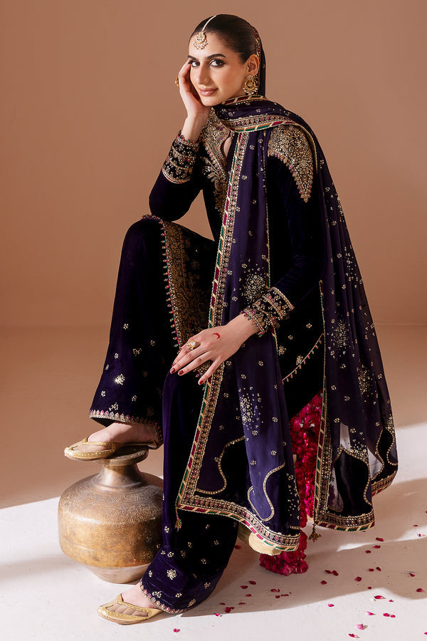 Jazmin | Chandni Velvet Formals 25 | Embroidered Velvet Formal CVF D-08 - Ladies Clothes - Maria Faisal
