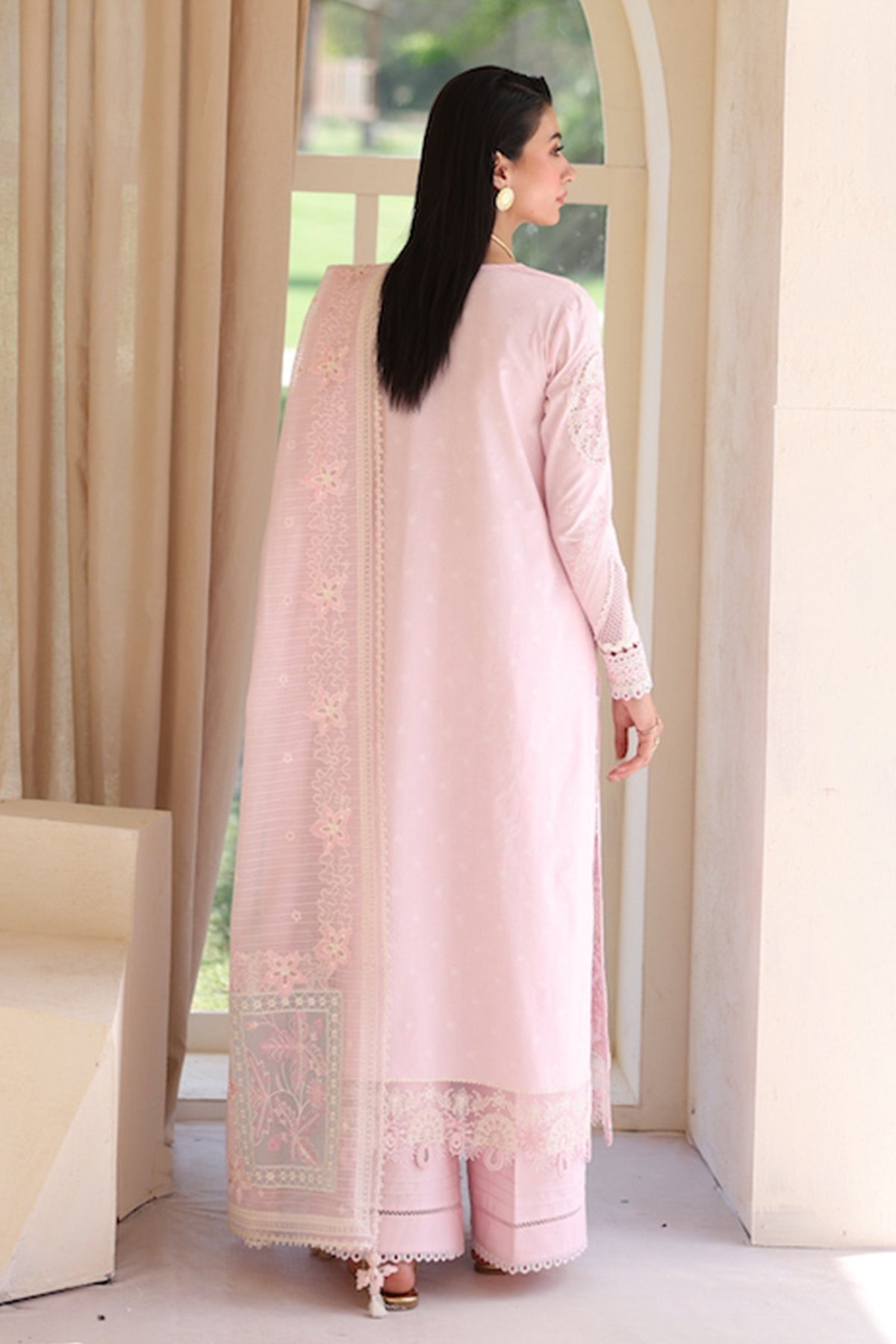 Qalamkar | Casual Pret 26 | PA-08 FEATHER - Dress - available at Maria Faisal in UK and USA.