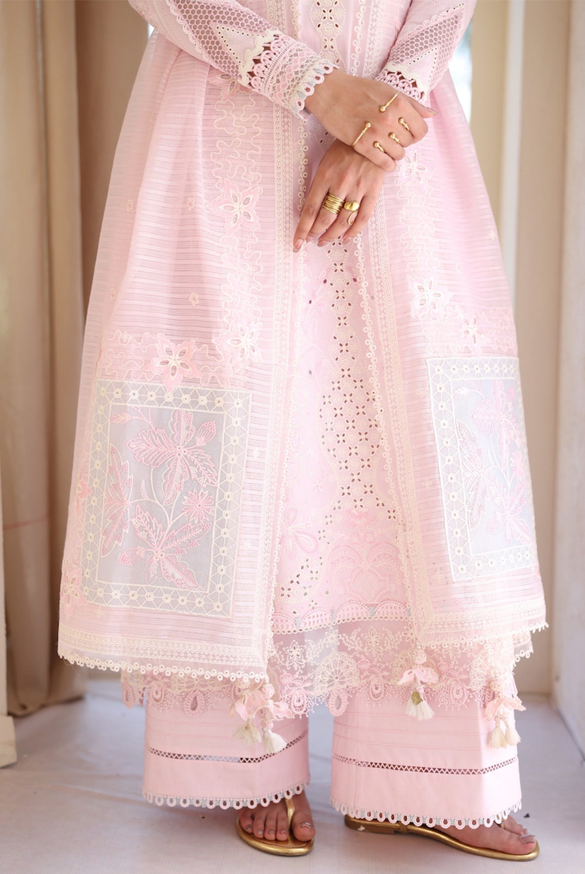 Qalamkar | Casual Pret 26 | PA-08 FEATHER - Dress - available at Maria Faisal in UK and USA.