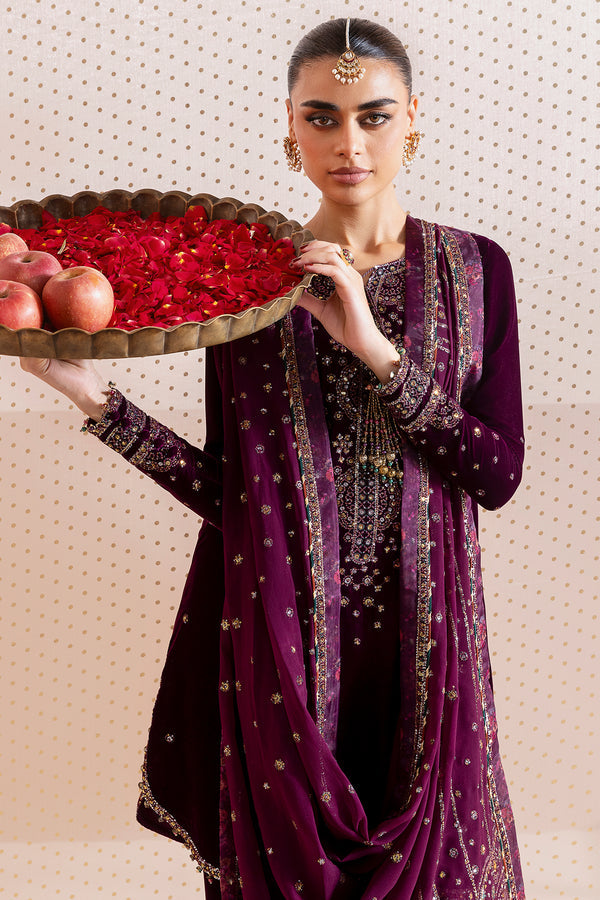 Jazmin | Chandni Velvet Formals 25 | Embroidered Velvet Formal CVF D-05 - Ladies Clothes - Maria Faisal
