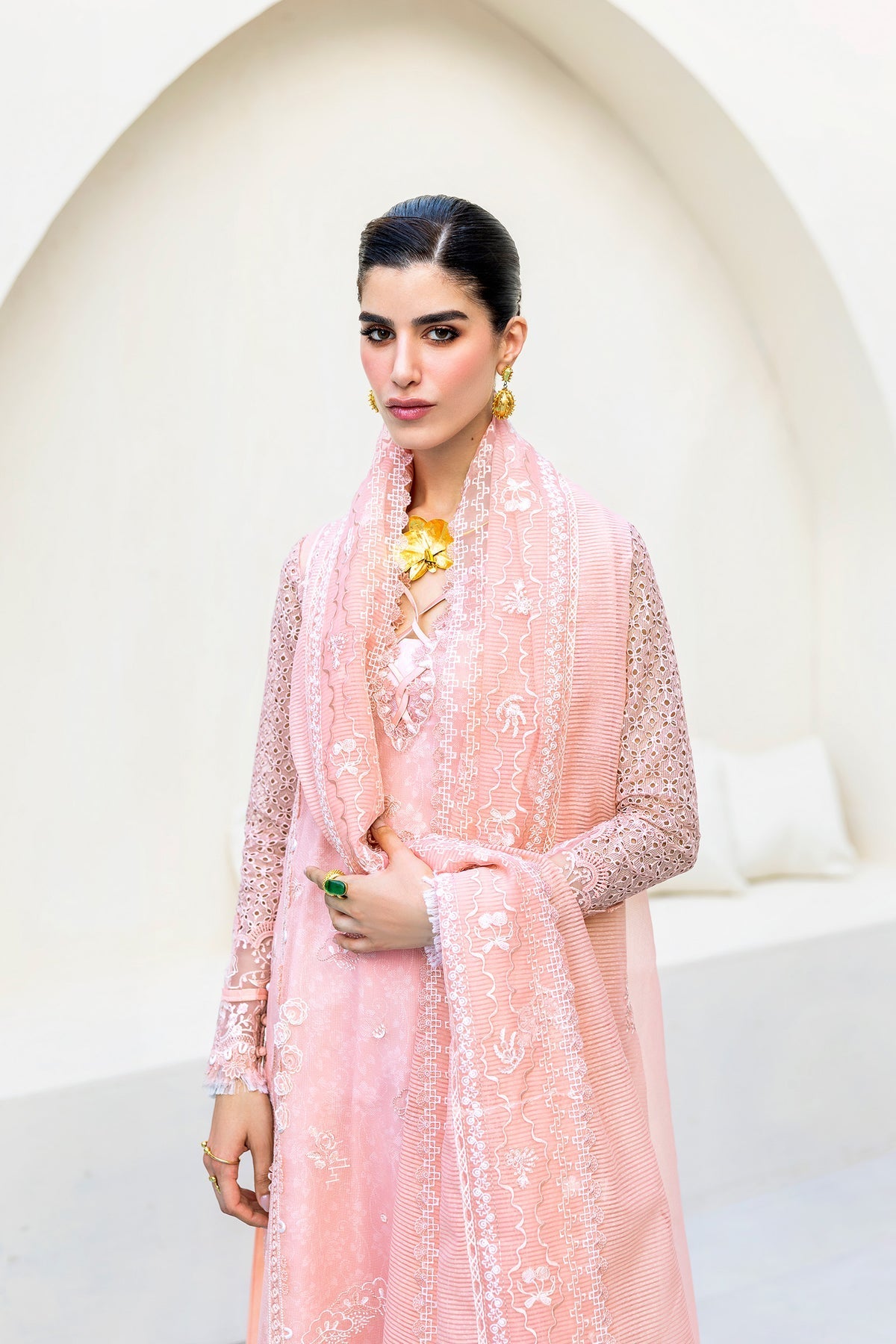 Qalamkar | Casual Pret 26 | PA-07 BLOOM - Dress - available at Maria Faisal in UK and USA.