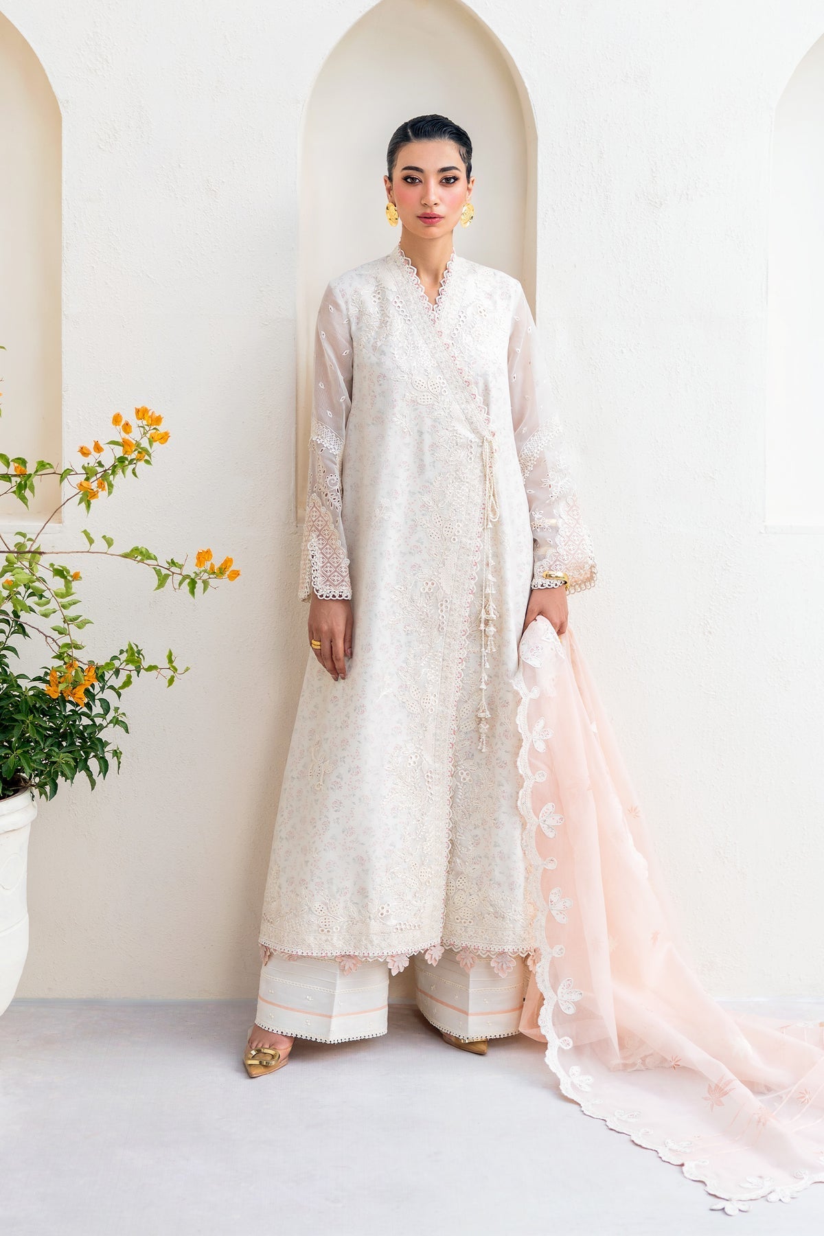 Qalamkar | Casual Pret 26 | PA-05 VEIL - Dress - available at Maria Faisal in UK and USA.