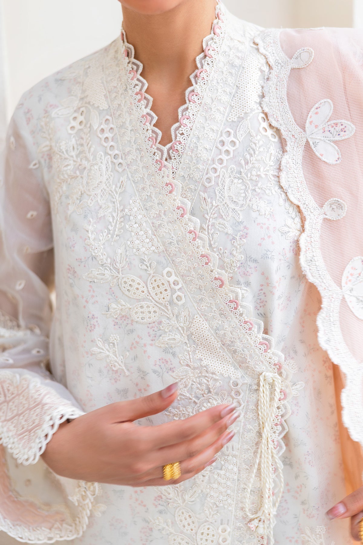 Qalamkar | Casual Pret 26 | PA-05 VEIL - Dress - available at Maria Faisal in UK and USA.