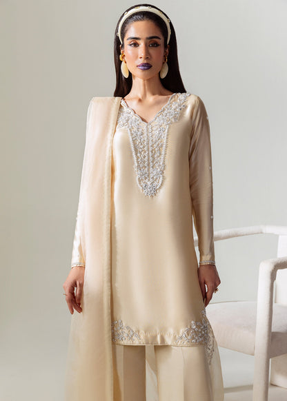 Mahum Asad | The Sirens | Champagne - Formal Dress - available at Maria Faisal in UK and USA.