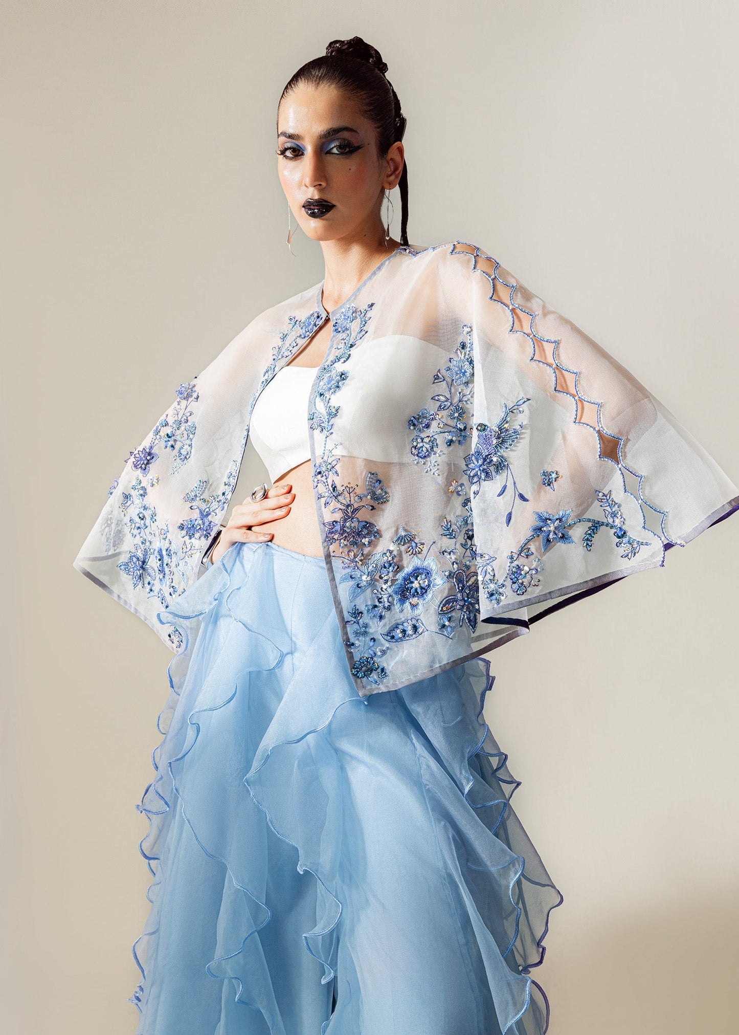Mahum Asad | The Sirens | Sky Whispers - Formal Dress - available at Maria Faisal in UK and USA.