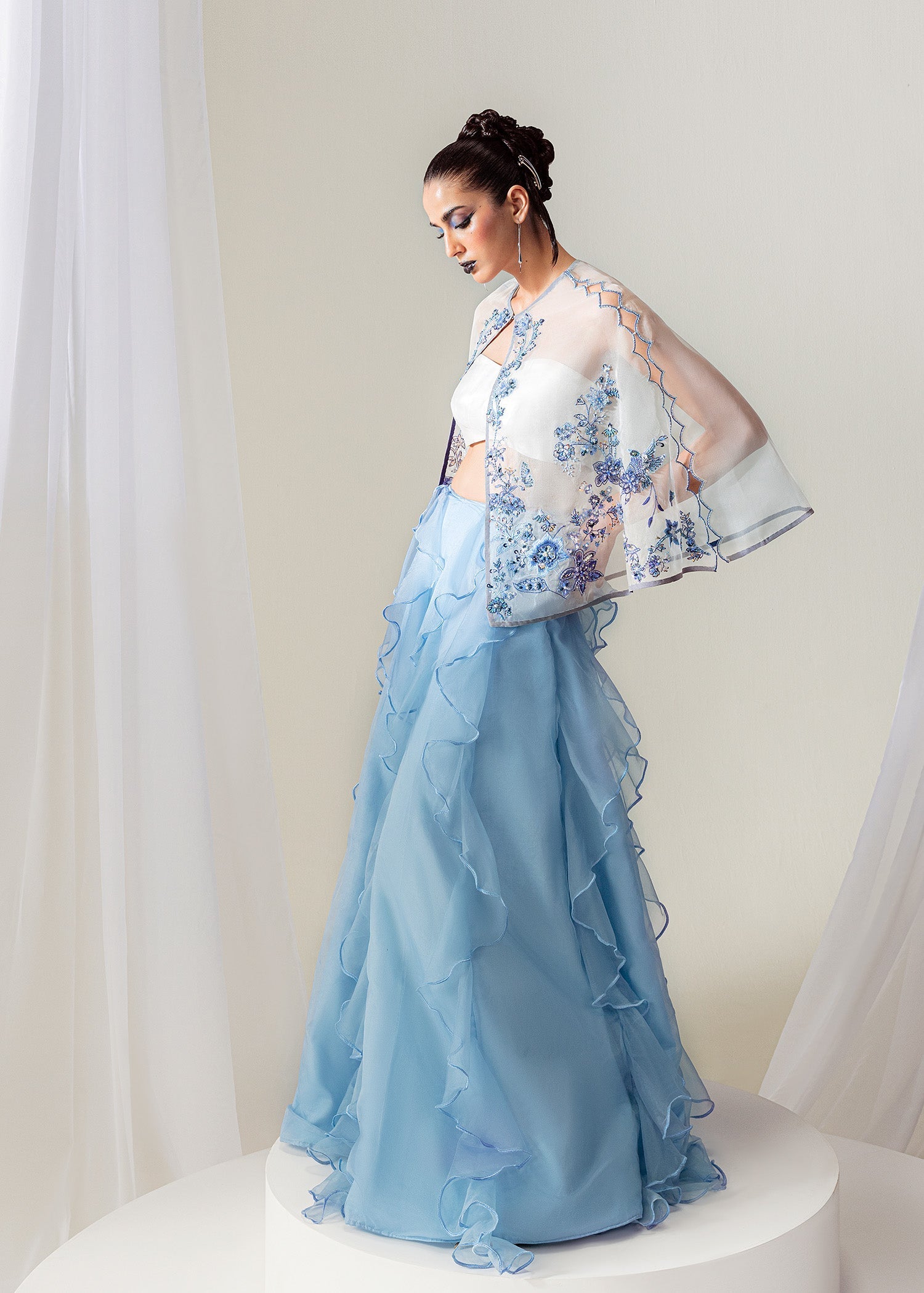 Mahum Asad | The Sirens | Sky Whispers - Formal Dress - available at Maria Faisal in UK and USA.