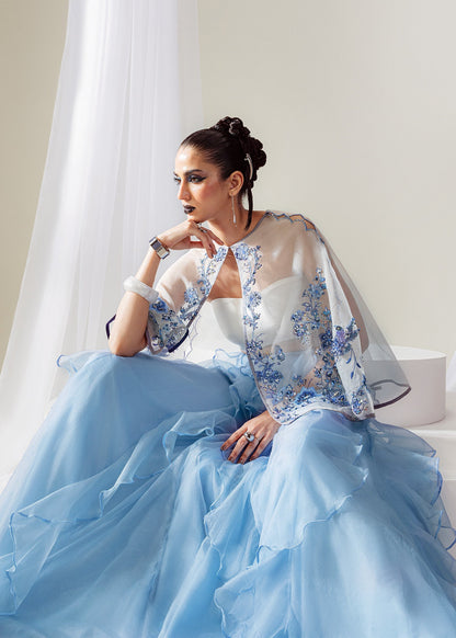 Mahum Asad | The Sirens | Sky Whispers - Formal Dress - available at Maria Faisal in UK and USA.