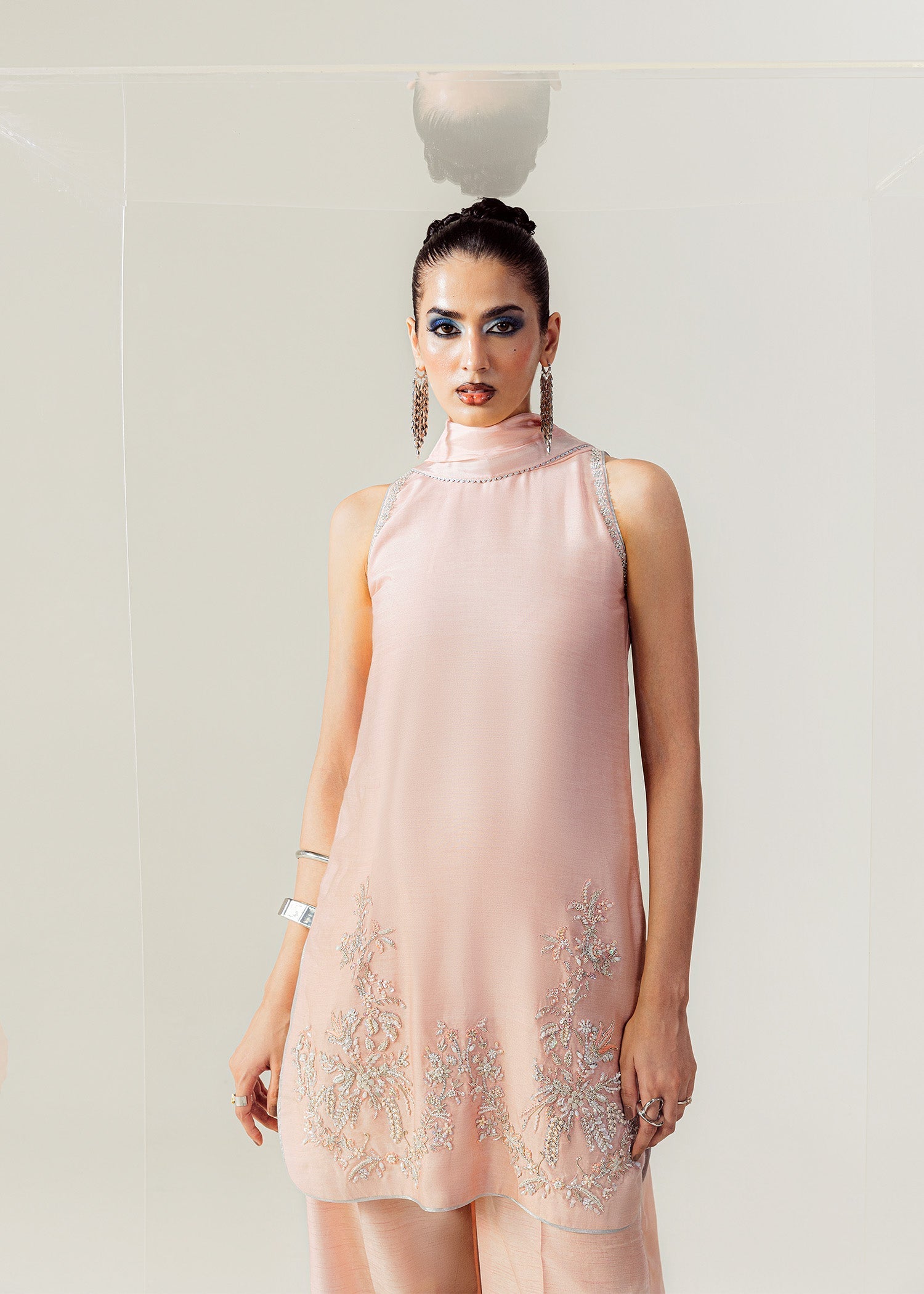 Mahum Asad | The Sirens | Blushed Halo - Formal Dress - available at Maria Faisal in UK and USA.