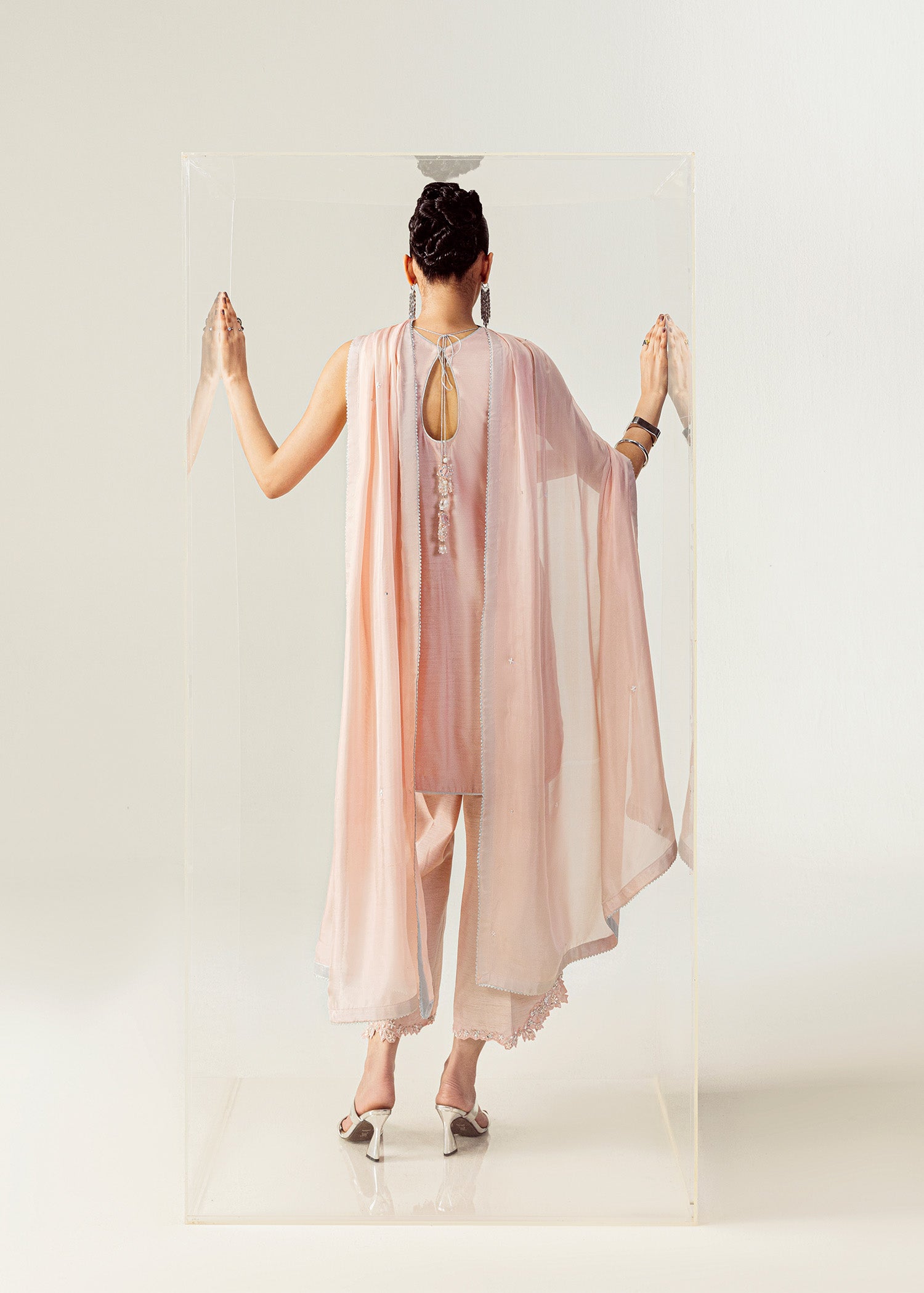 Mahum Asad | The Sirens | Blushed Halo - Formal Dress - available at Maria Faisal in UK and USA.