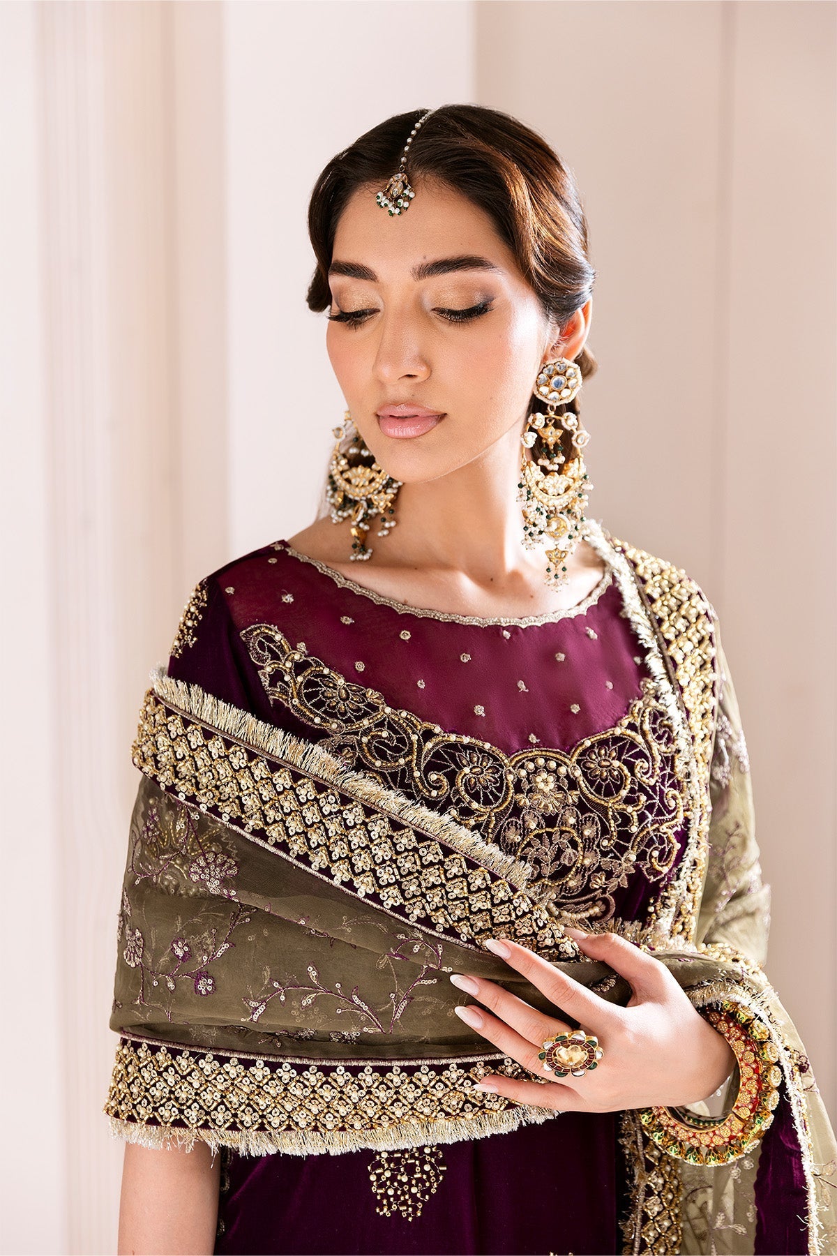 Zarlish – authentic Pakistani dress from the Makhmal Luxury Velvet Edit collection for women in the UK