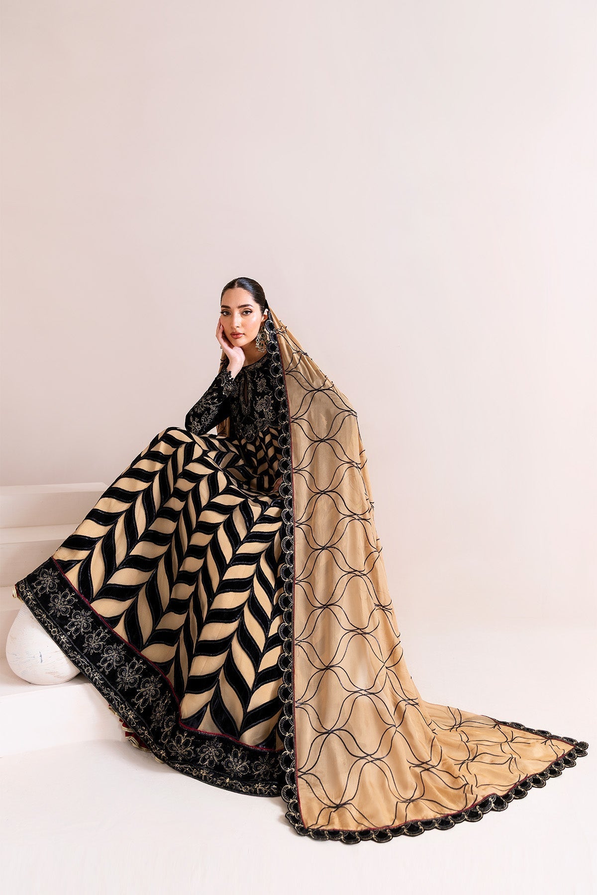 Noor Jahan – authentic Pakistani dress from the Makhmal Luxury Velvet Edit collection for women in the UK