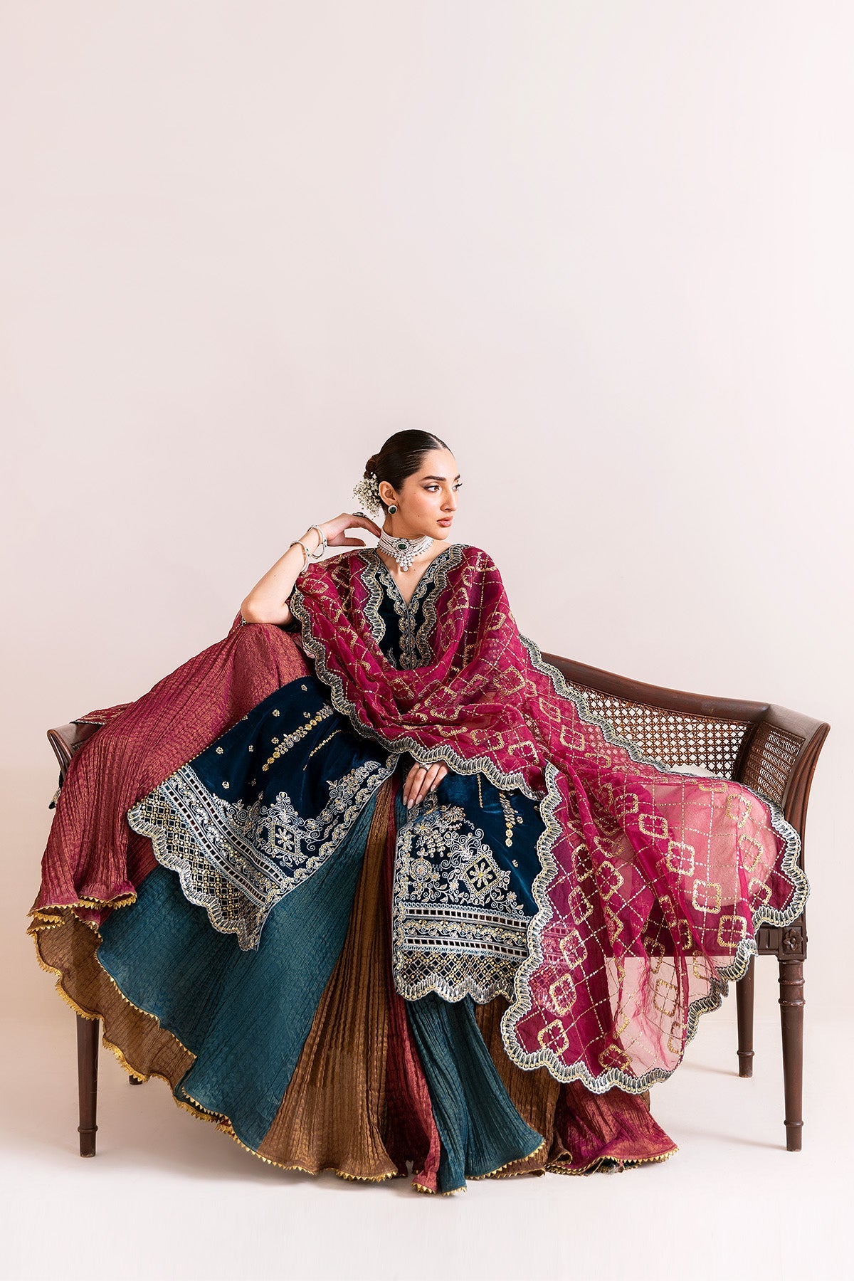 Mehroob – authentic Pakistani dress from the Makhmal Luxury Velvet Edit collection for women in the UK