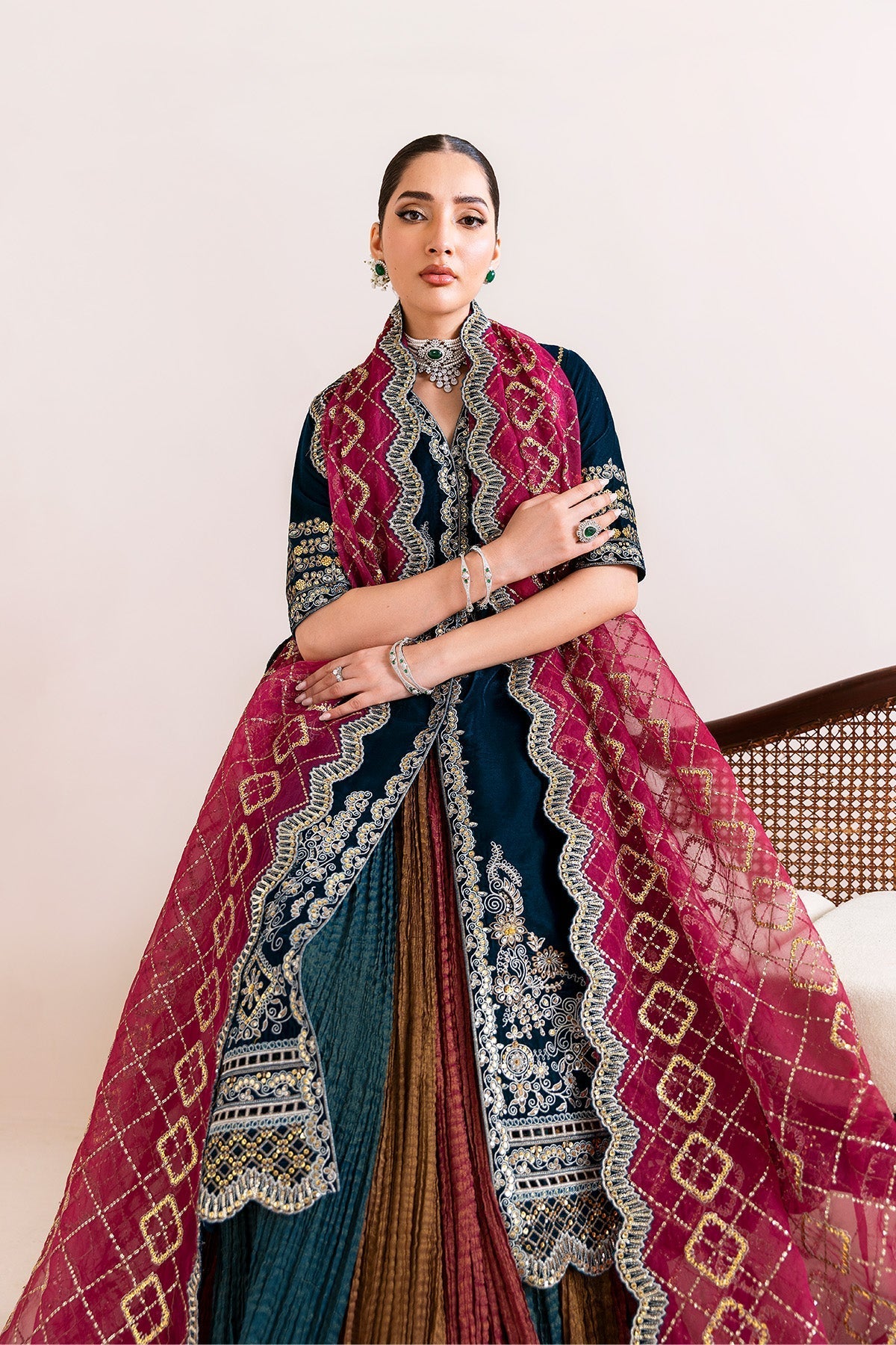 Mehroob – authentic Pakistani dress from the Makhmal Luxury Velvet Edit collection for women in the UK