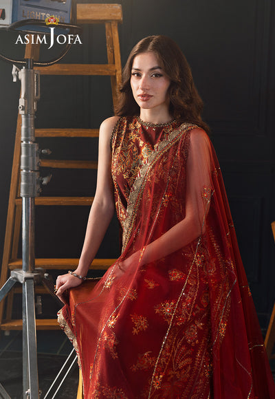 Asim Jofa | Lumiere Formals | AJLFC-05 EMBROIDERED SLUB LAWN - Formal Dress - available at Maria Faisal in UK and USA.
