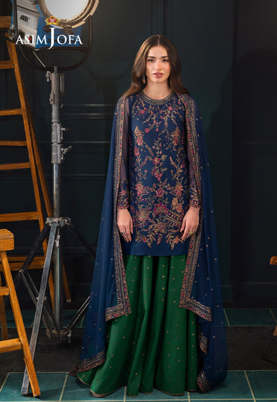 Asim Jofa | Lumiere Formals | AJLFC-07 EMBROIDERED NET - Formal Dress - available at Maria Faisal in UK and USA.