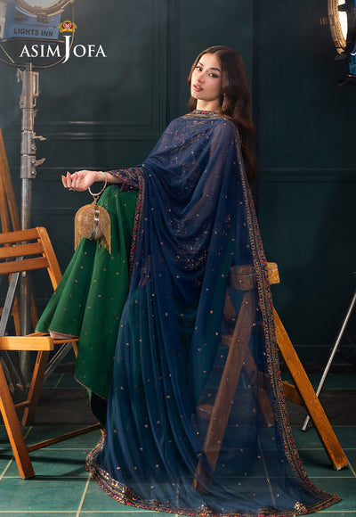Asim Jofa | Lumiere Formals | AJLFC-07 EMBROIDERED NET - Formal Dress - available at Maria Faisal in UK and USA.