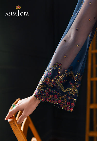 Asim Jofa | Lumiere Formals | AJLFC-07 EMBROIDERED NET - Formal Dress - available at Maria Faisal in UK and USA.