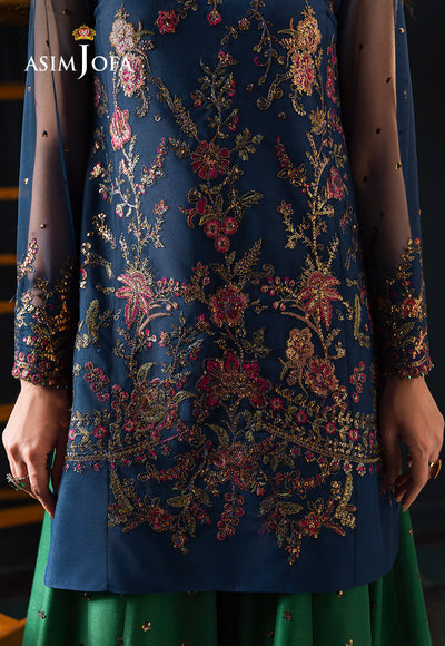 Asim Jofa | Lumiere Formals | AJLFC-07 EMBROIDERED NET - Formal Dress - available at Maria Faisal in UK and USA.