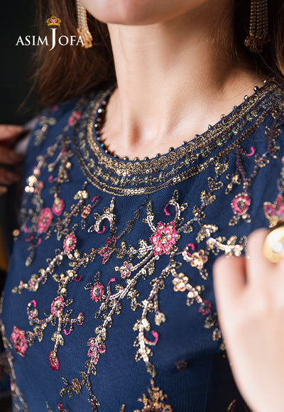 Asim Jofa | Lumiere Formals | AJLFC-07 EMBROIDERED NET - Formal Dress - available at Maria Faisal in UK and USA.