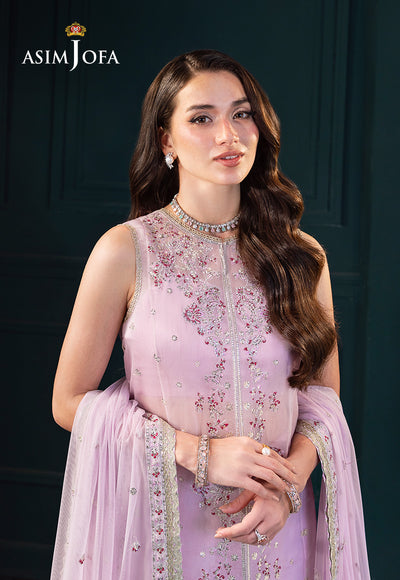 Asim Jofa | Lumiere Formals | AJLFC-09 EMBROIDERED SOFT NET ORGANZA - Formal Dress - available at Maria Faisal in UK and USA.