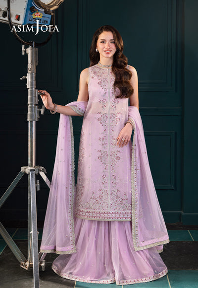 Asim Jofa | Lumiere Formals | AJLFC-09 EMBROIDERED SOFT NET ORGANZA - Formal Dress - available at Maria Faisal in UK and USA.
