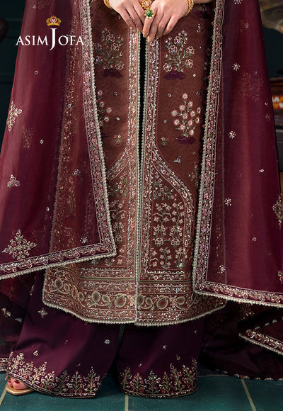Asim Jofa | Lumiere Formals | AJLFC-08 EMBROIDERED JAVERIA NET - Formal Dress - available at Maria Faisal in UK and USA.