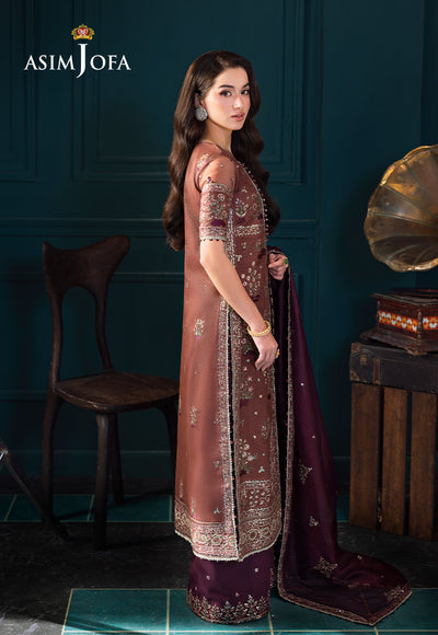 Asim Jofa | Lumiere Formals | AJLFC-08 EMBROIDERED JAVERIA NET - Formal Dress - available at Maria Faisal in UK and USA.