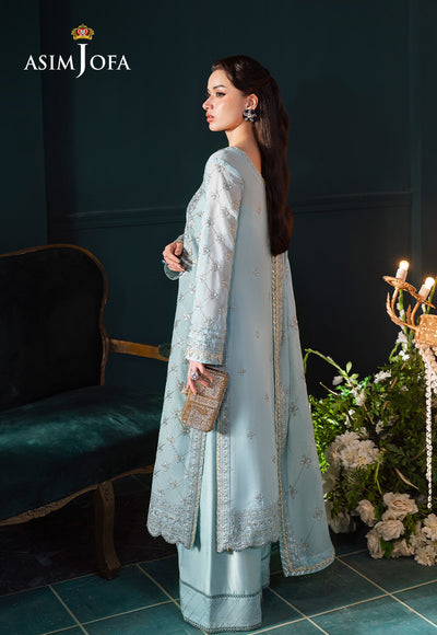 Asim Jofa | Lumiere Formals | AJLFC-01 EMBROIDERED PAPER COTTON - Formal Dress - available at Maria Faisal in UK and USA.